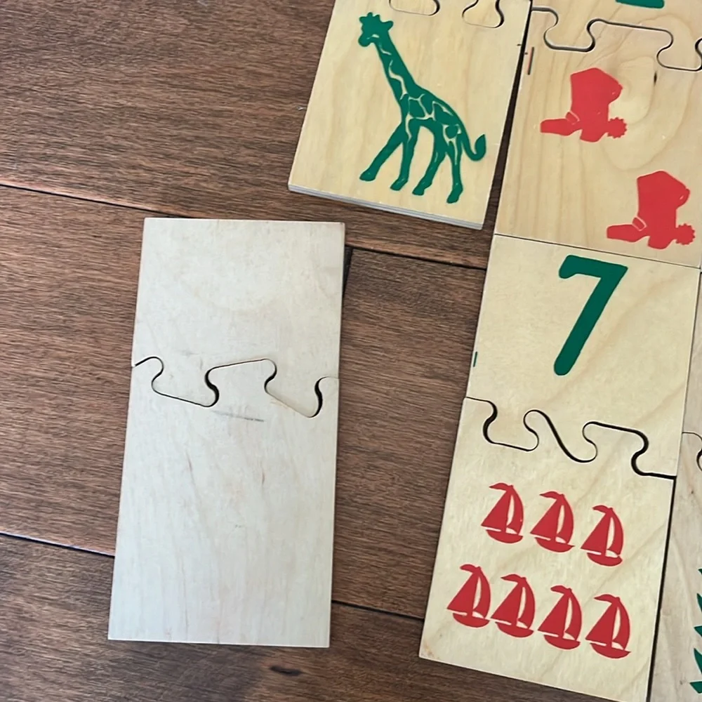 Cutest Handcrafted Wood Puzzle That Teaches Numbers